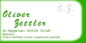 oliver zettler business card